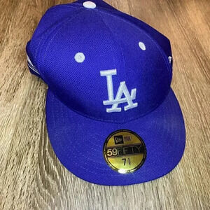 Mens New Era 100th Anniversary Gold Lined LA Dodgers Hat - 7 5/8